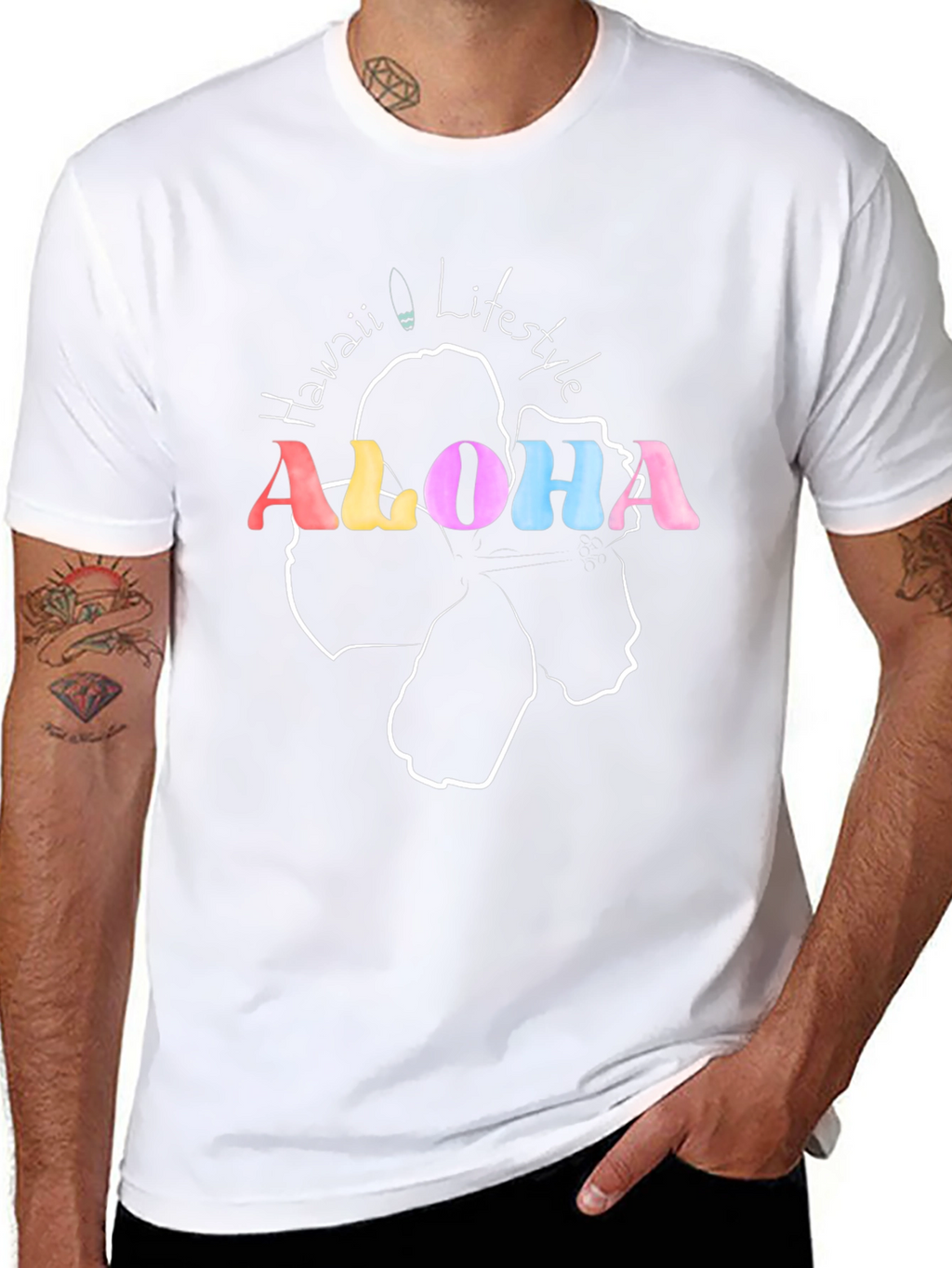 Aloha Hawaii Lifestyle Black T-Shirt