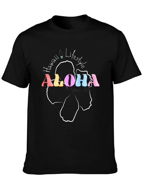 Aloha Hawaii Lifestyle Black T-Shirt