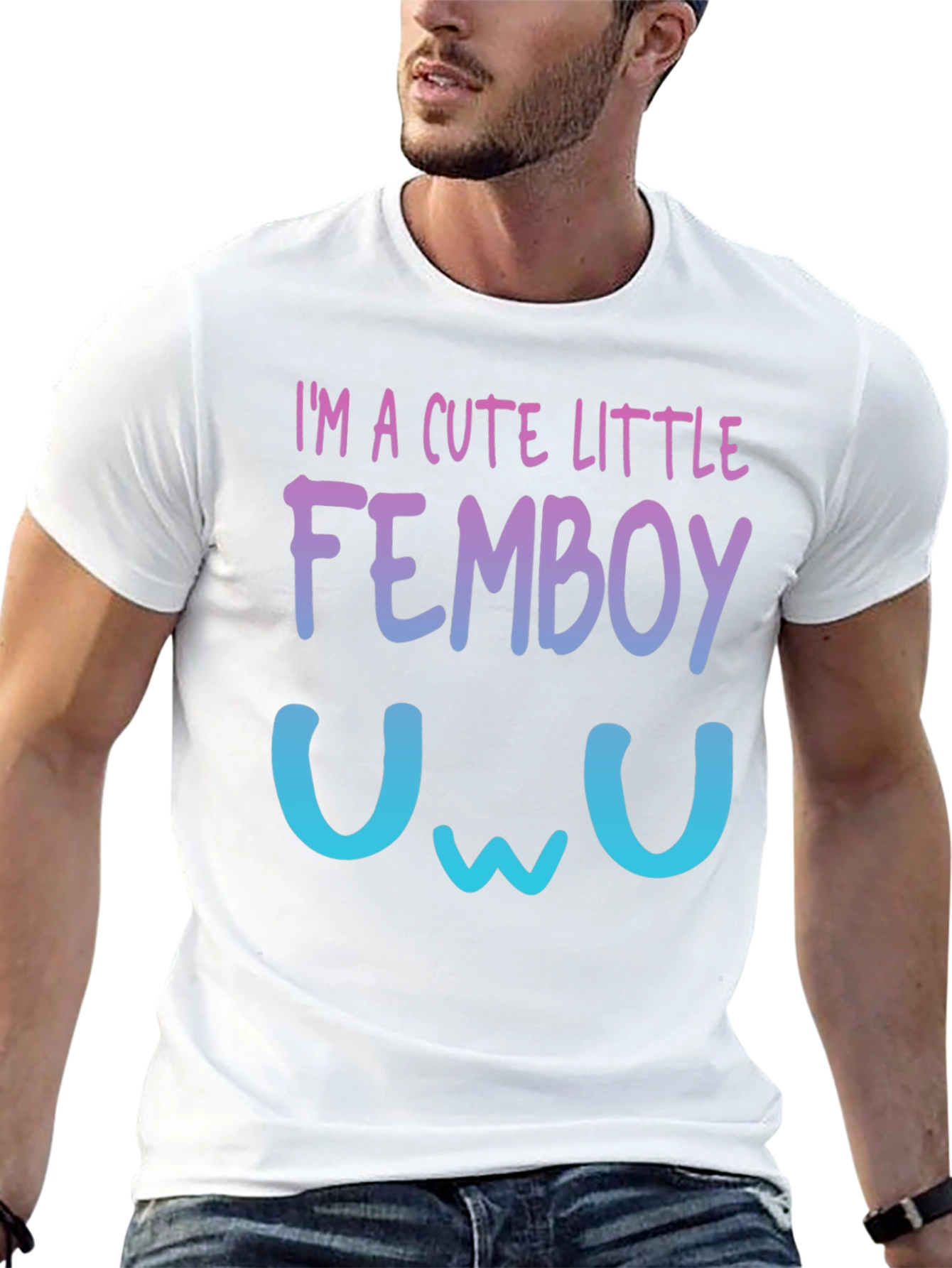 Cute Little Femboy T-Shirt - Gradient Design