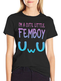 Cute Little Femboy T-Shirt - Gradient Design