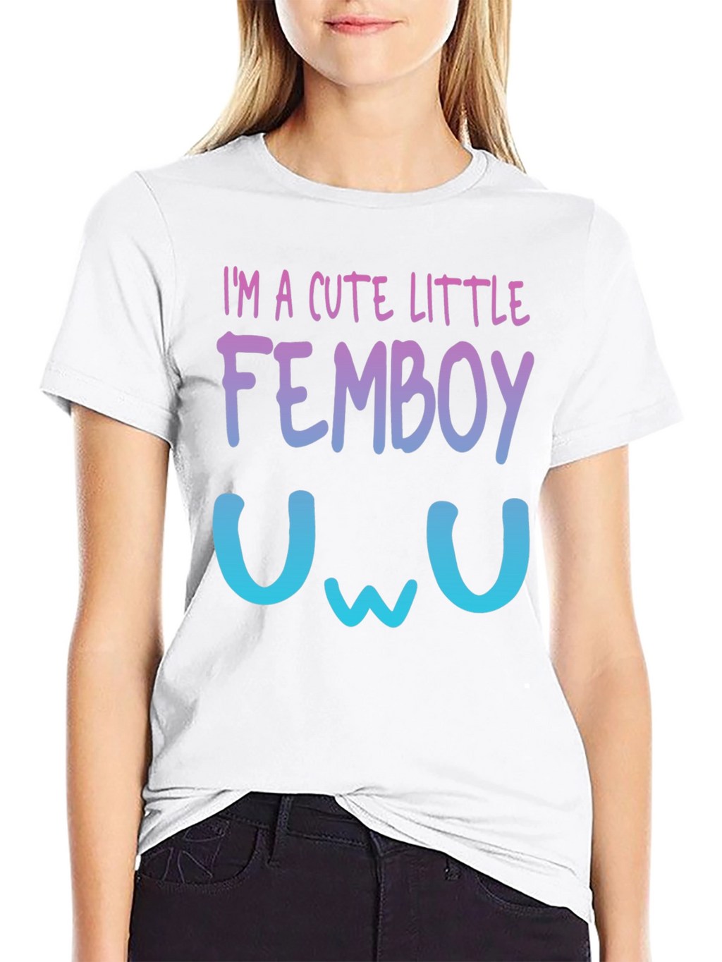 Cute Little Femboy T-Shirt - Gradient Design