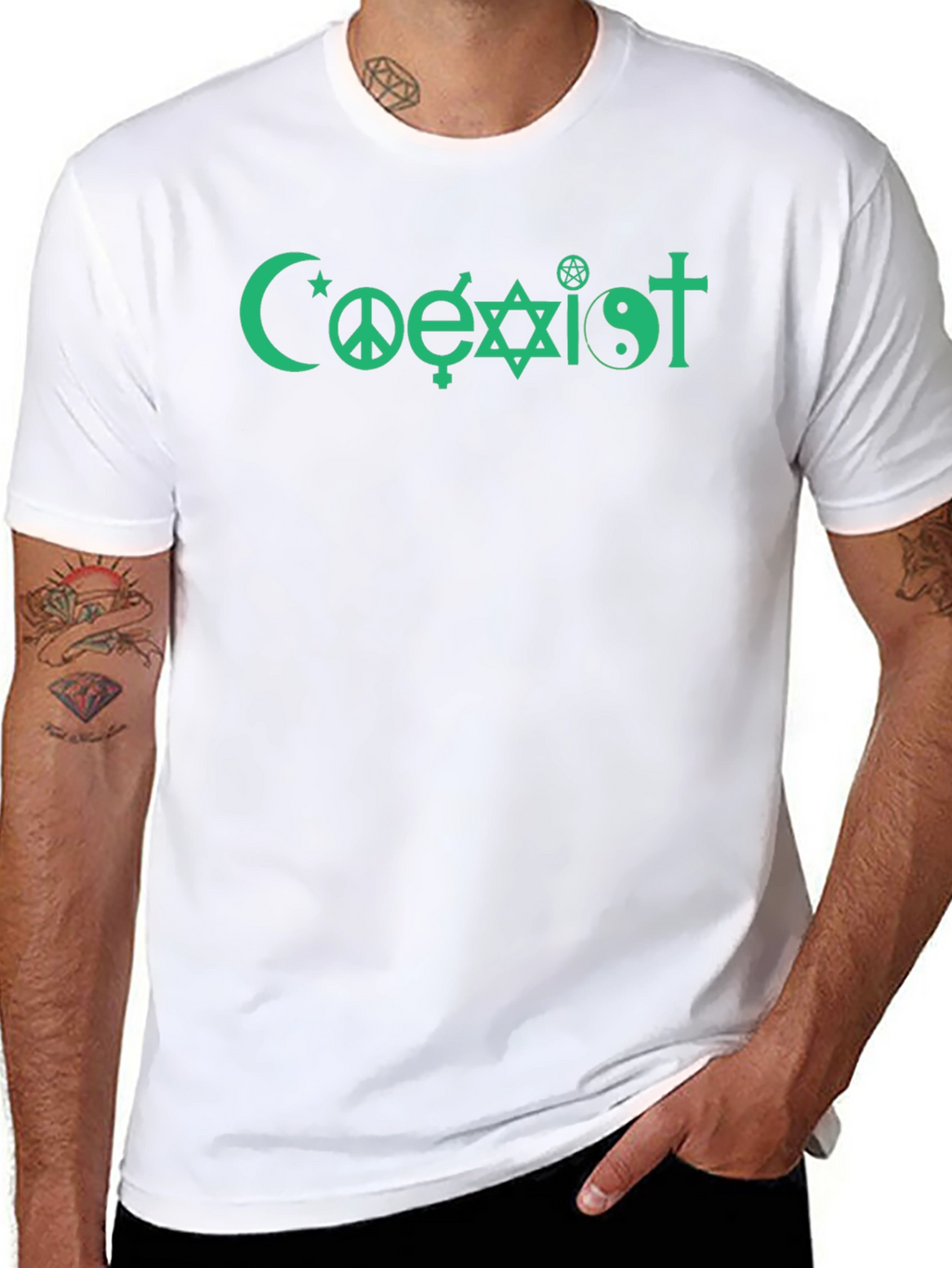 Coexist Graphic T-Shirt - Peace and Unity Design