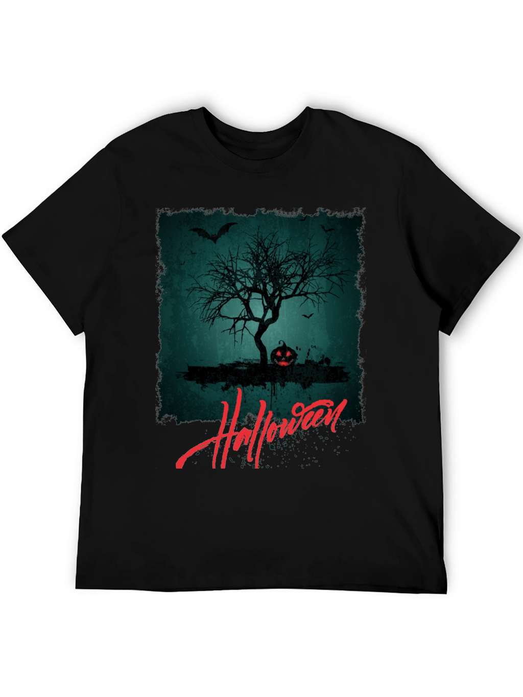 Halloween Tree Graphic Tee - Spooky Season Shirt