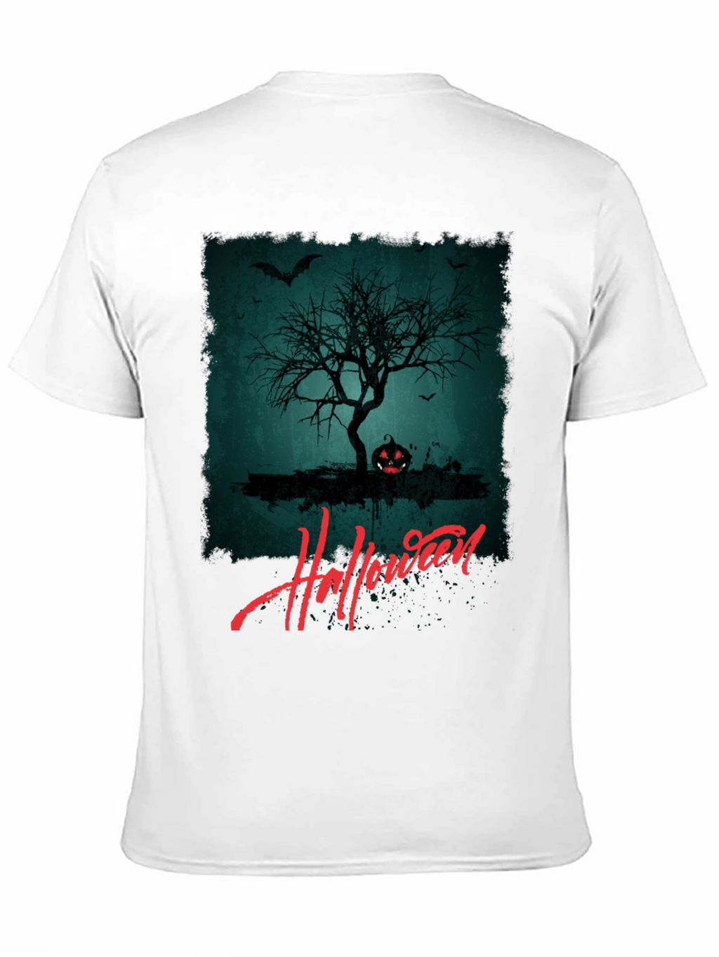 Halloween Tree Graphic Tee - Spooky Season Shirt