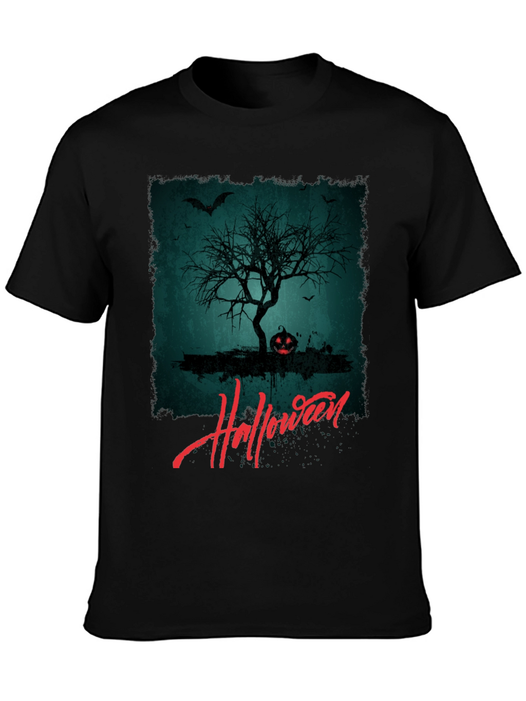Halloween Tree Graphic Tee - Spooky Season Shirt