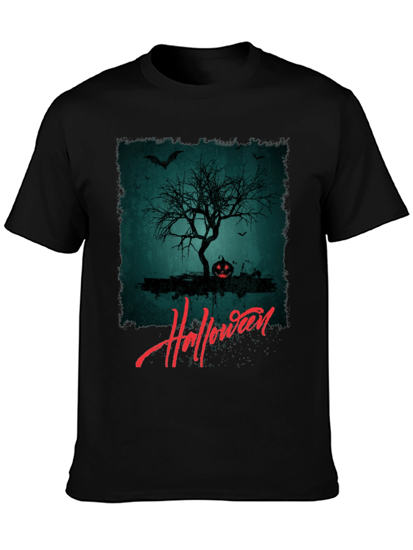 Halloween Tree Graphic Tee - Spooky Season Shirt