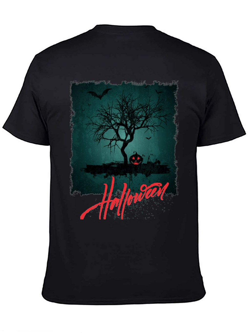 Halloween Tree Graphic Tee - Spooky Season Shirt