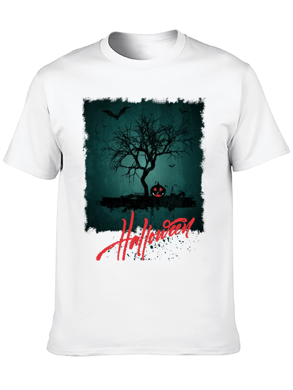 Halloween Tree Graphic Tee - Spooky Season Shirt