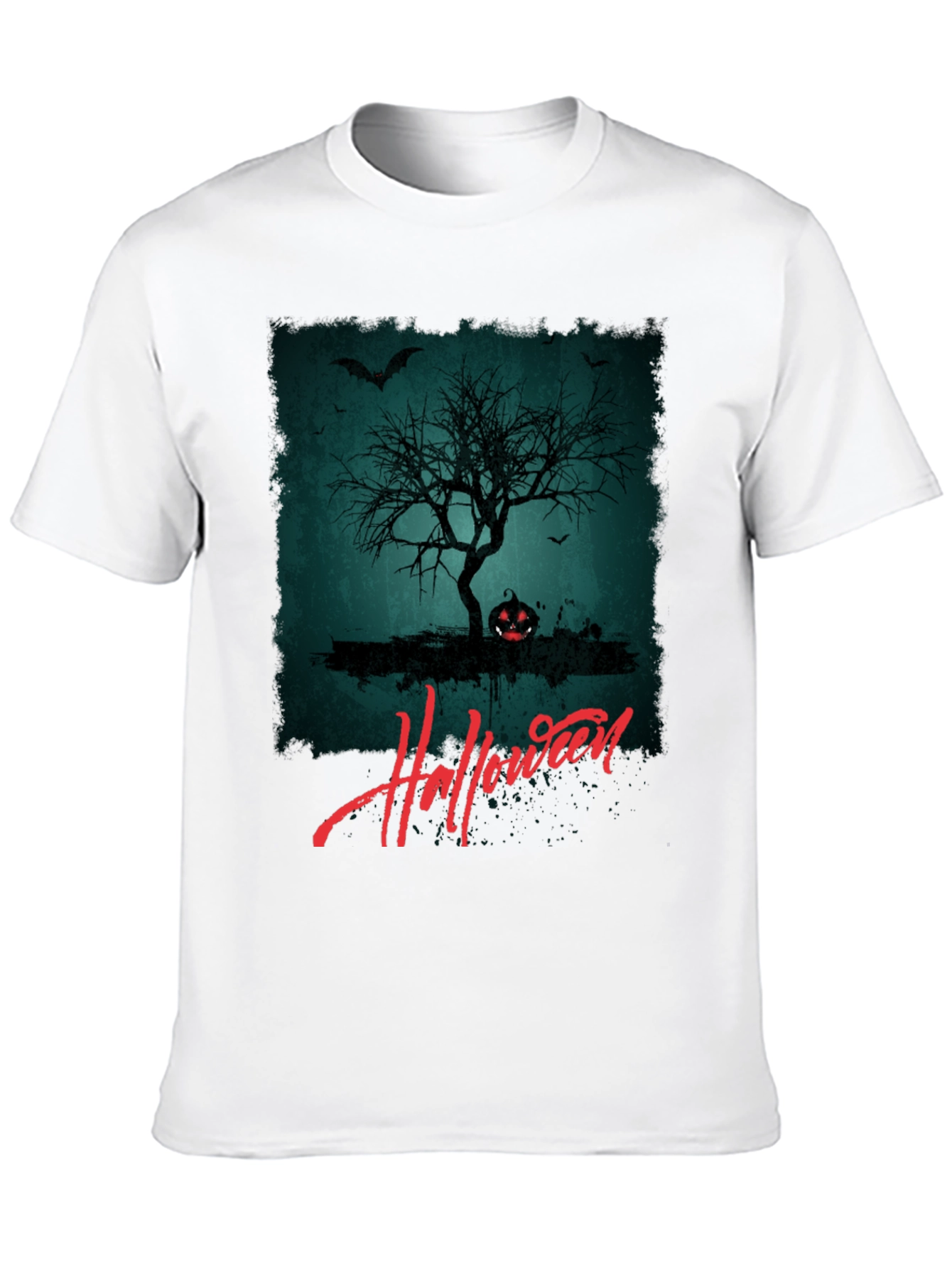Halloween Tree Graphic Tee - Spooky Season Shirt