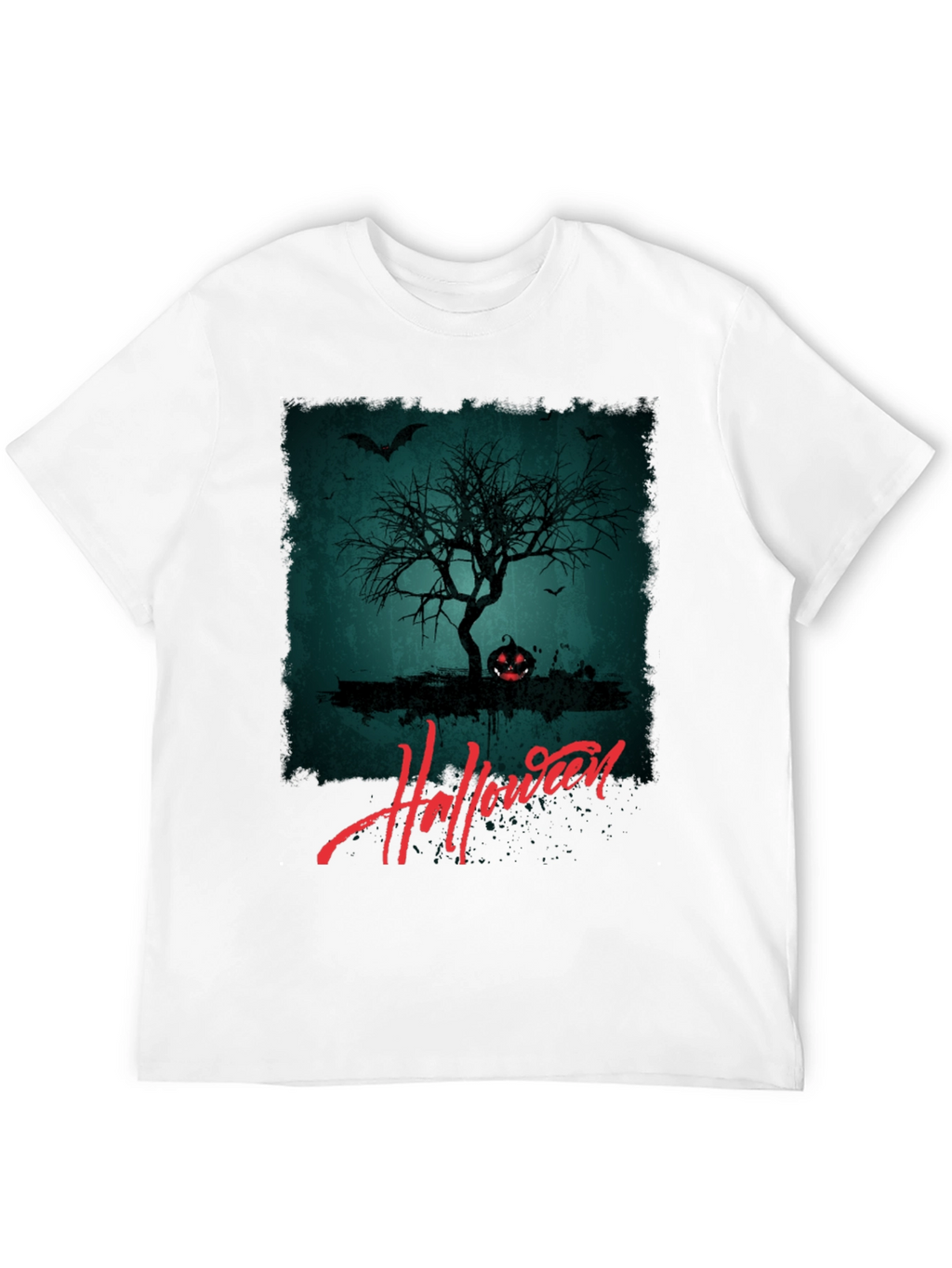 Halloween Tree Graphic Tee - Spooky Season Shirt