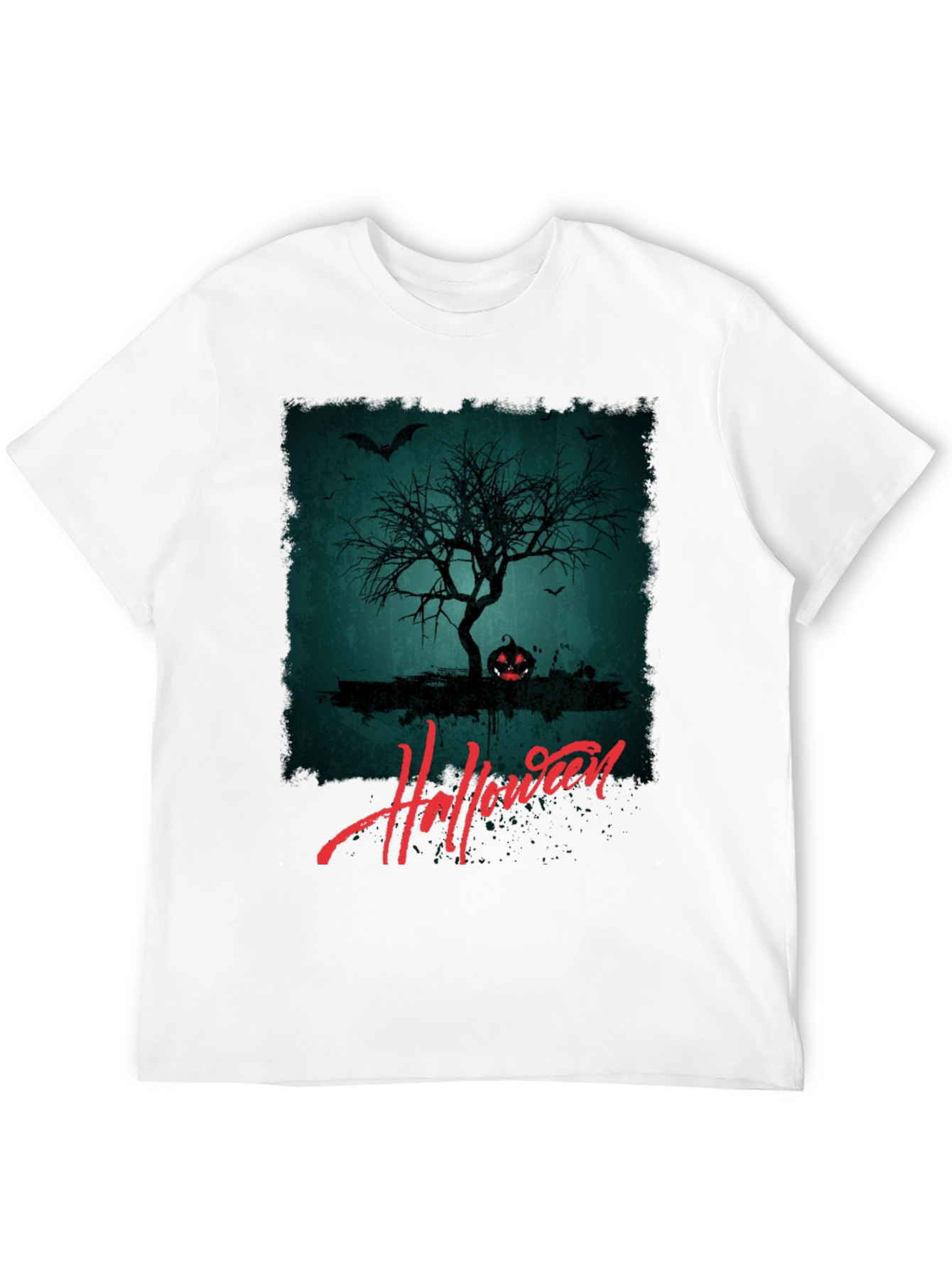 Halloween Tree Graphic Tee - Spooky Season Shirt