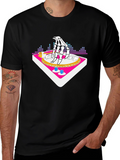 DJ Skeleton Hand Turntable Graphic Tee