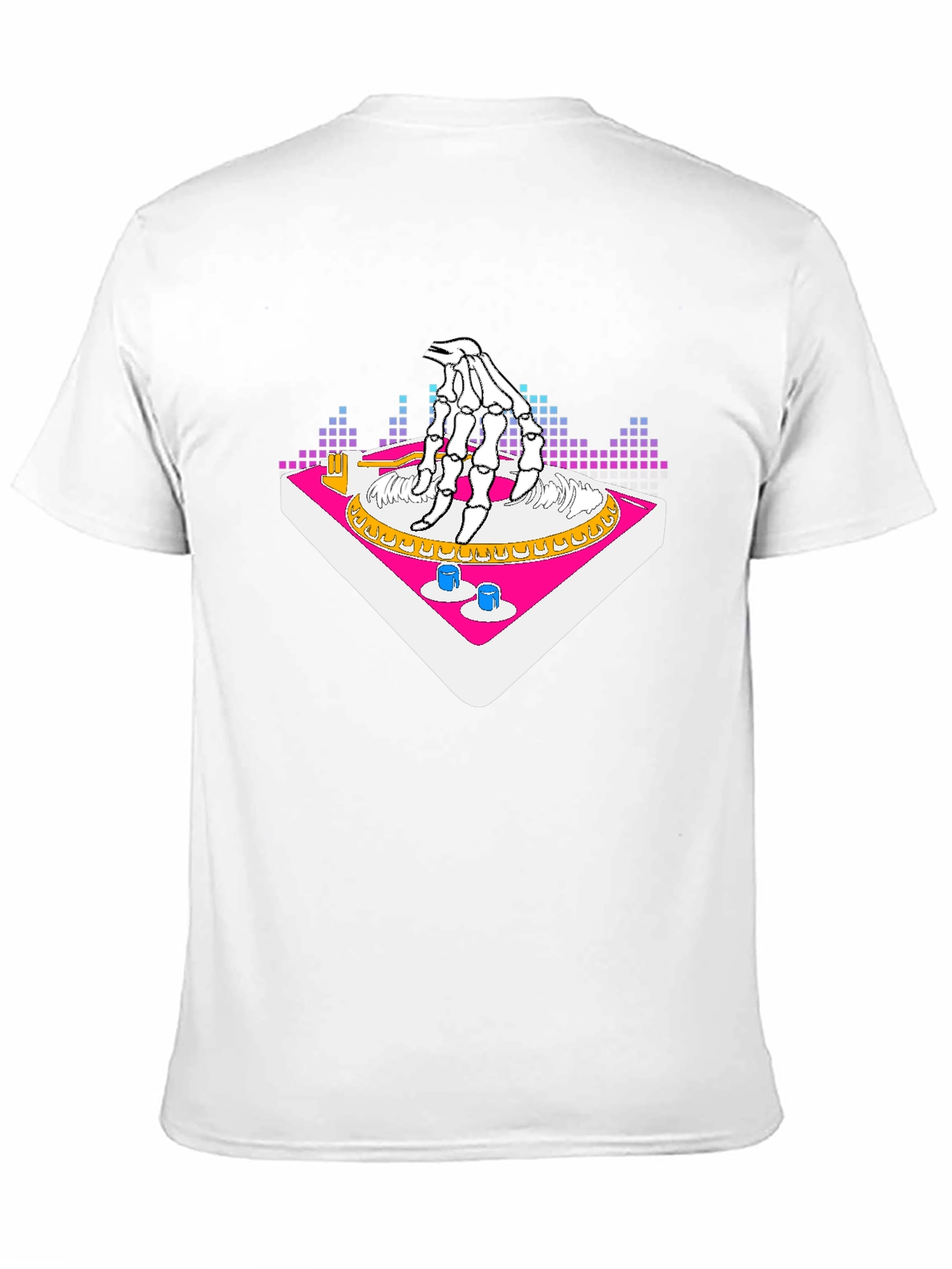 DJ Skeleton Hand Turntable Graphic Tee