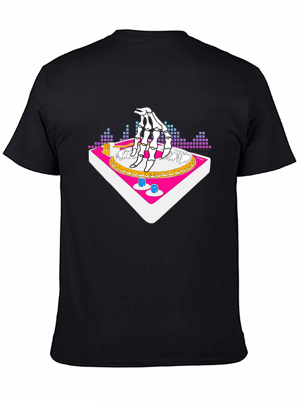 DJ Skeleton Hand Turntable Graphic Tee
