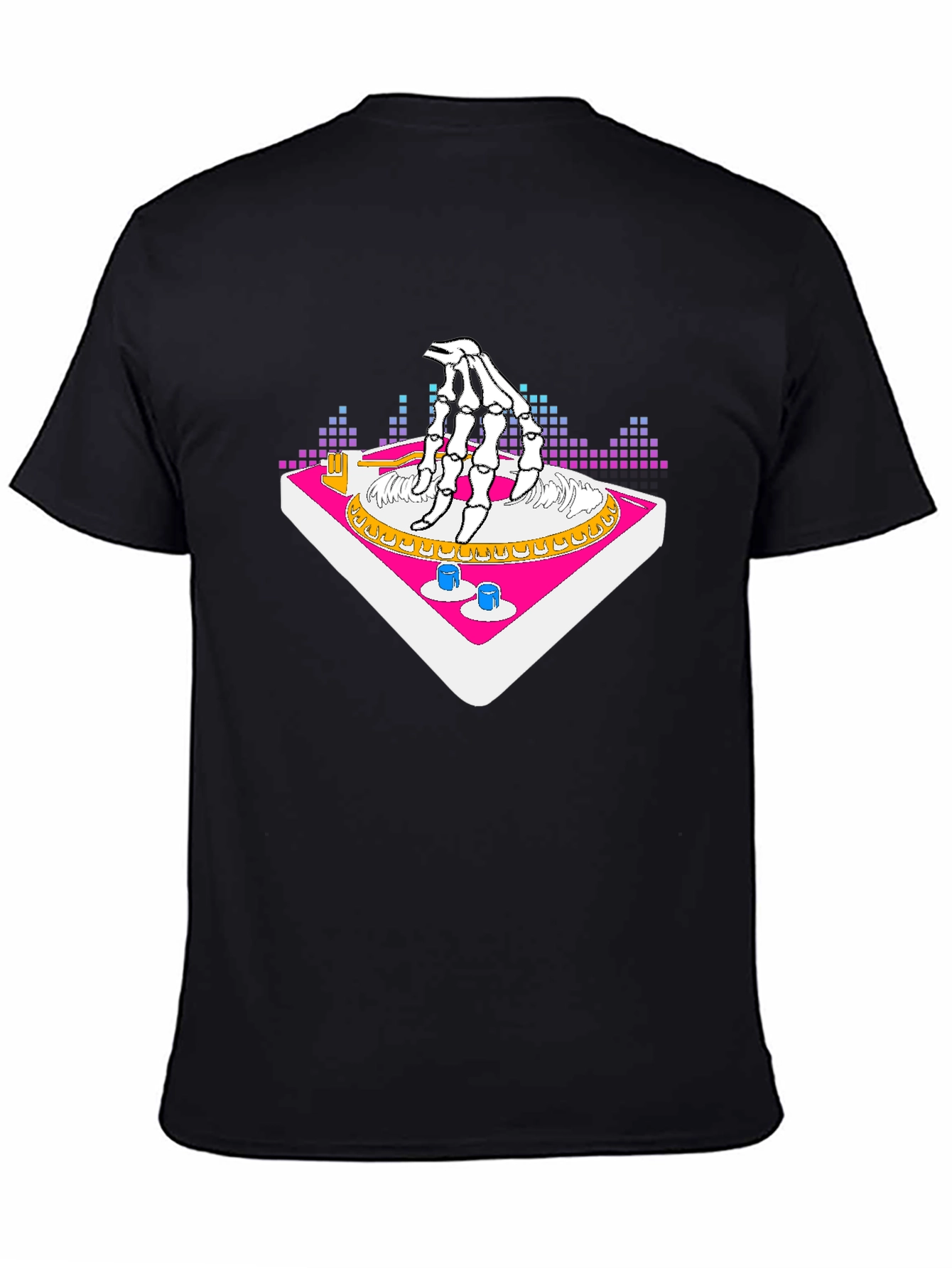DJ Skeleton Hand Turntable Graphic Tee