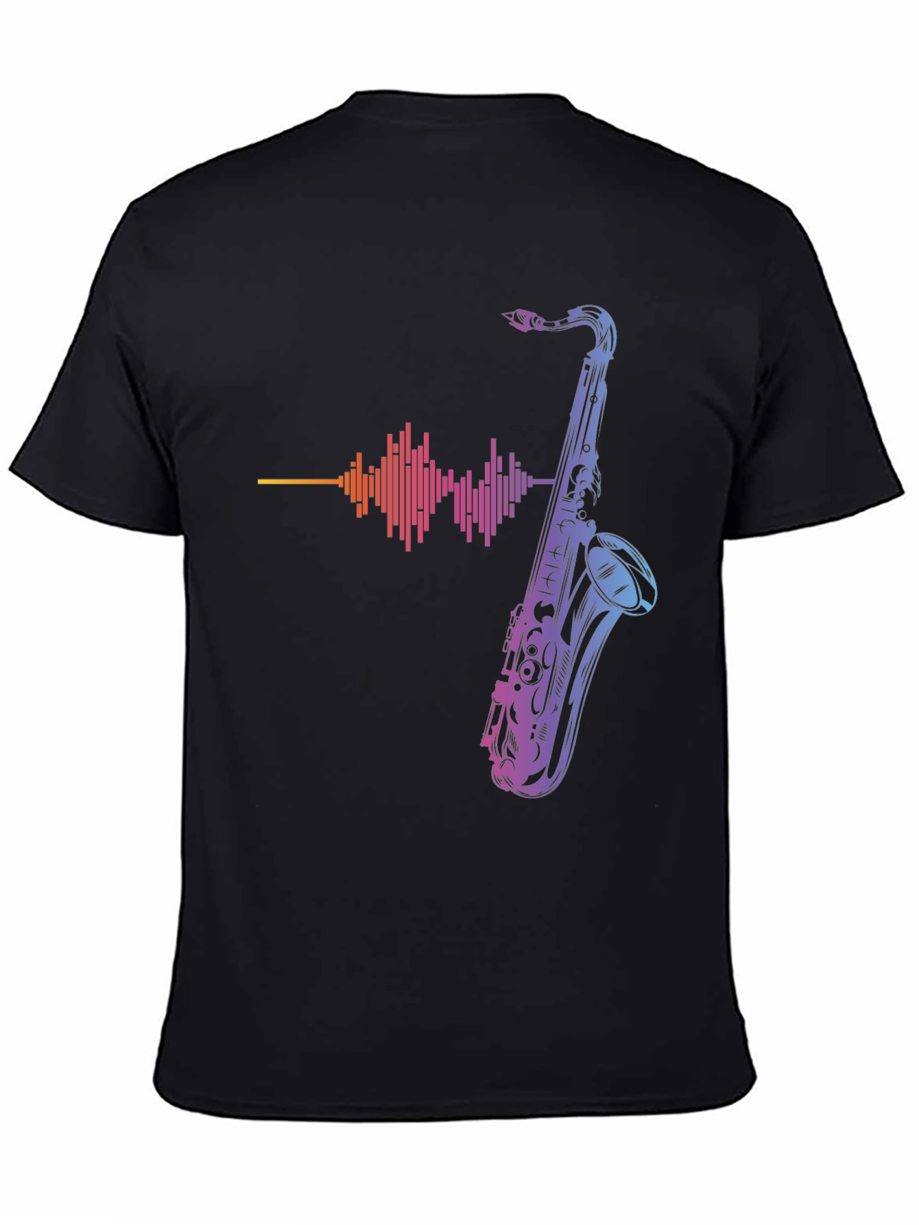 Saxophone Graphic Print Tee - Music Lover T-Shirt