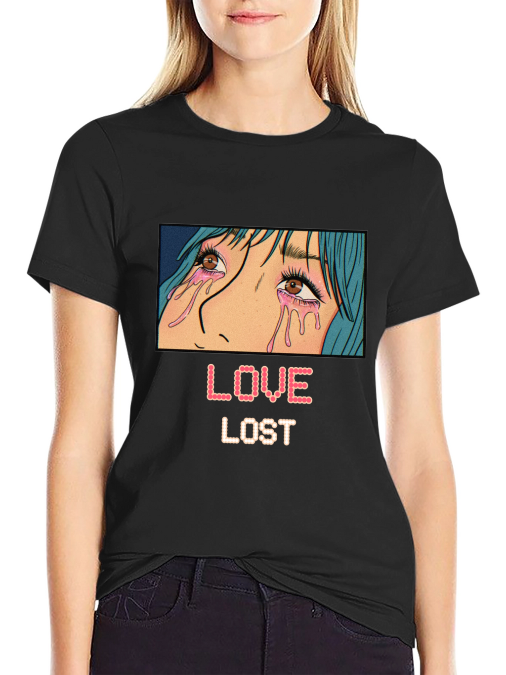 Love Lost Graphic Tee - Trendy Anime Style T-Shirt