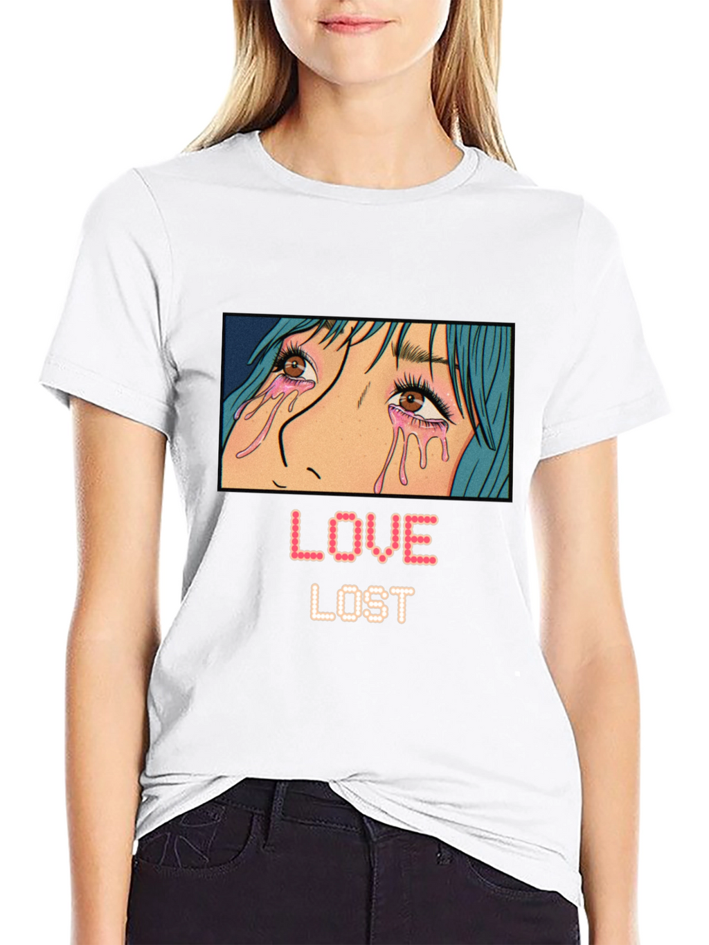 Love Lost Graphic Tee - Trendy Anime Style T-Shirt