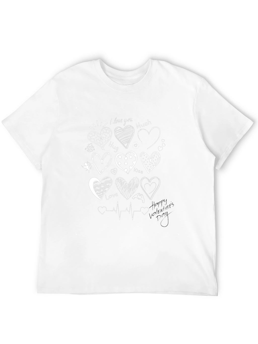 Heart Valentines Day Graphic T-Shirt