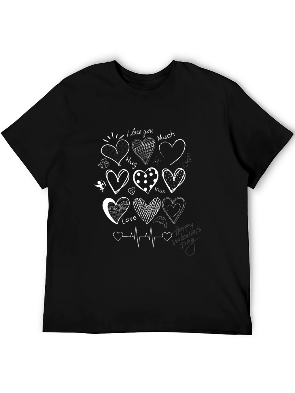 Heart Valentines Day Graphic T-Shirt