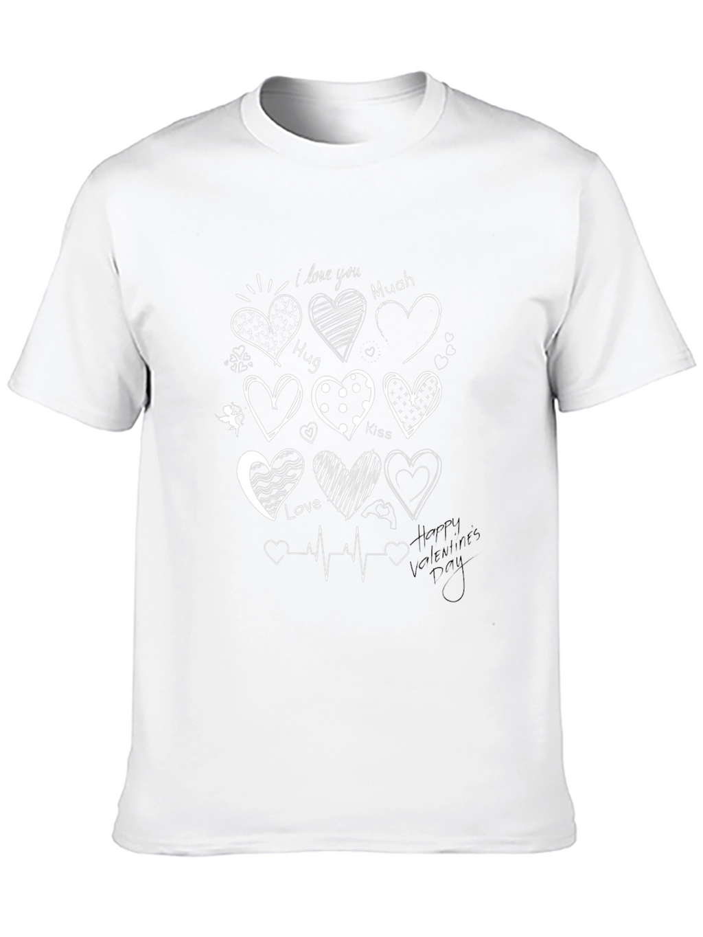 Heart Valentines Day Graphic T-Shirt