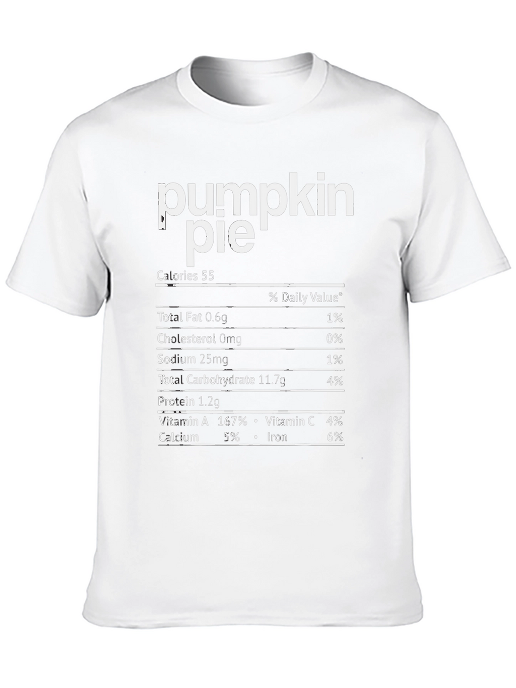 Pumpkin Pie Nutrition Facts Novelty T-Shirt