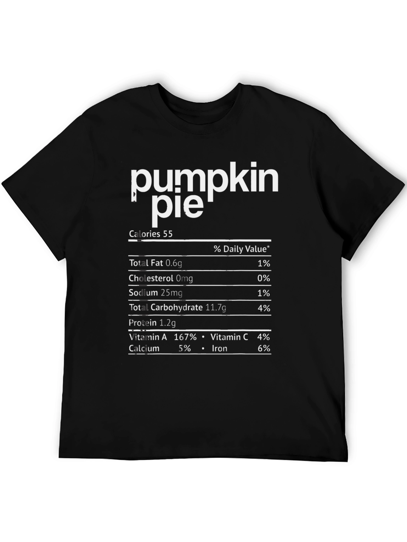 Pumpkin Pie Nutrition Facts Novelty T-Shirt
