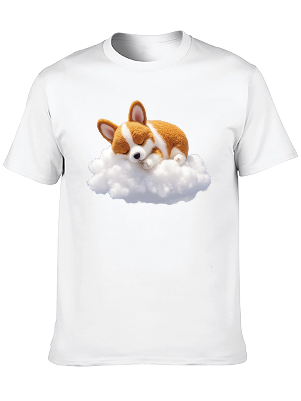 Corgi Cloud Black T-Shirt