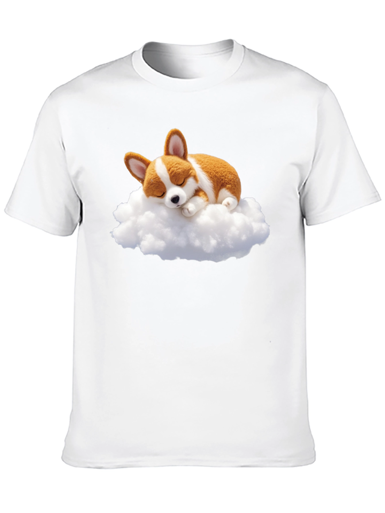 Corgi Cloud Black T-Shirt