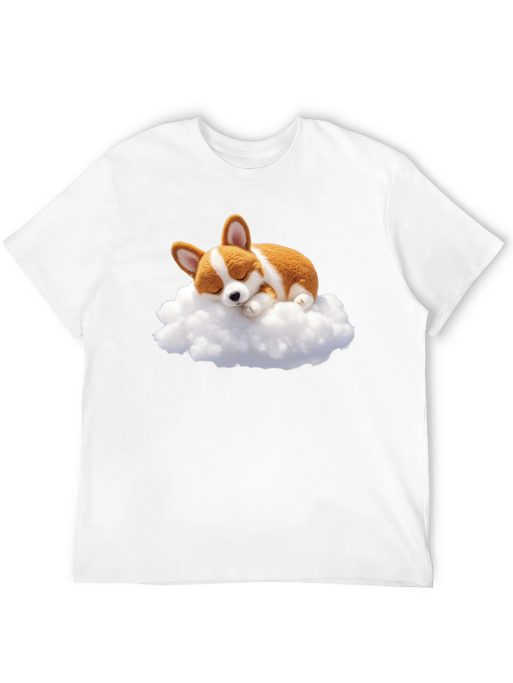Corgi Cloud Black T-Shirt
