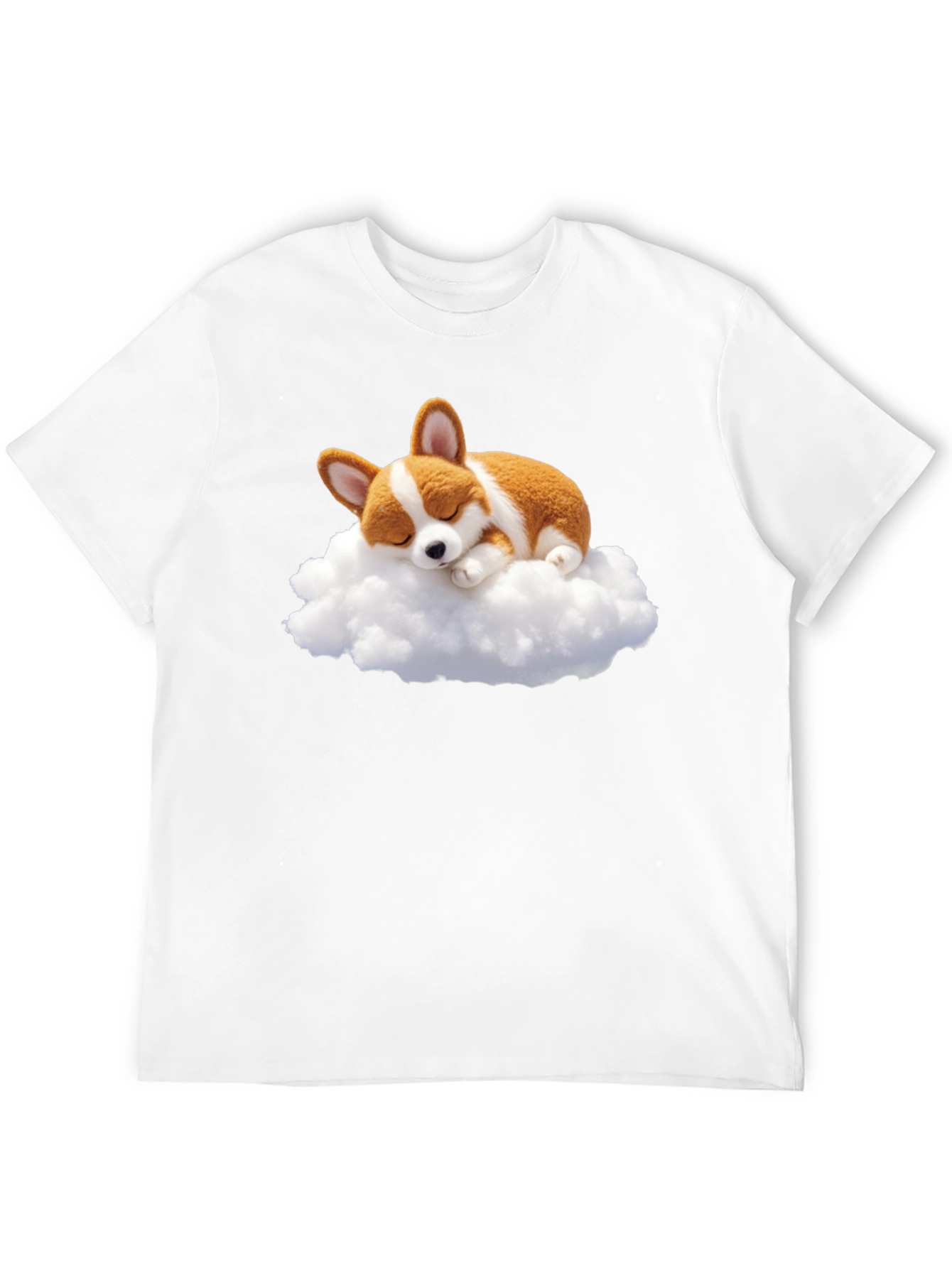 Corgi Cloud Black T-Shirt