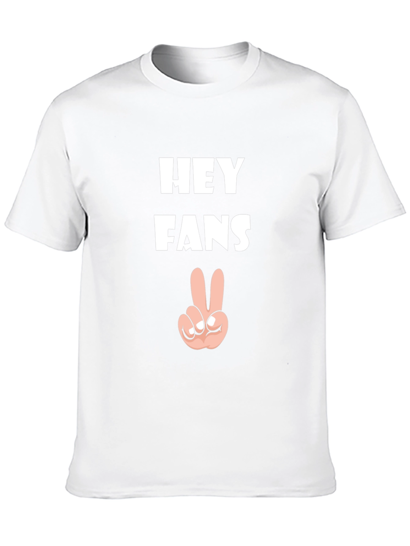 Hey Fans Graphic T-Shirt - Casual Black Tee