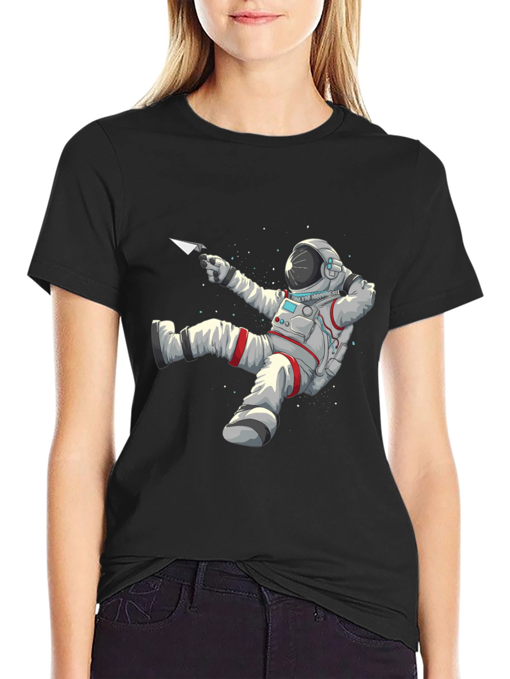 Astronaut Paper Airplane Graphic Tee