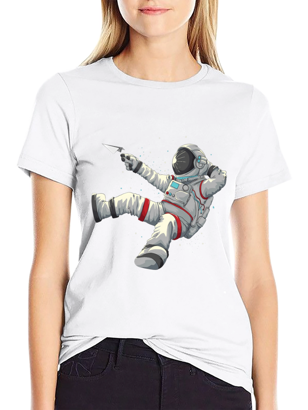 Astronaut Paper Airplane Graphic Tee