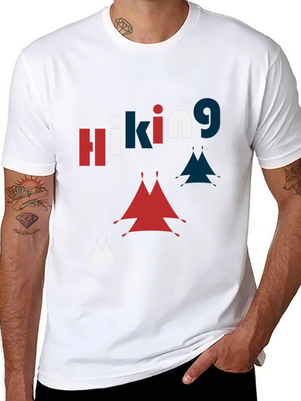 Hiking Graphic Print Crew Neck T-Shirt
