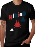 Hiking Graphic Print Crew Neck T-Shirt