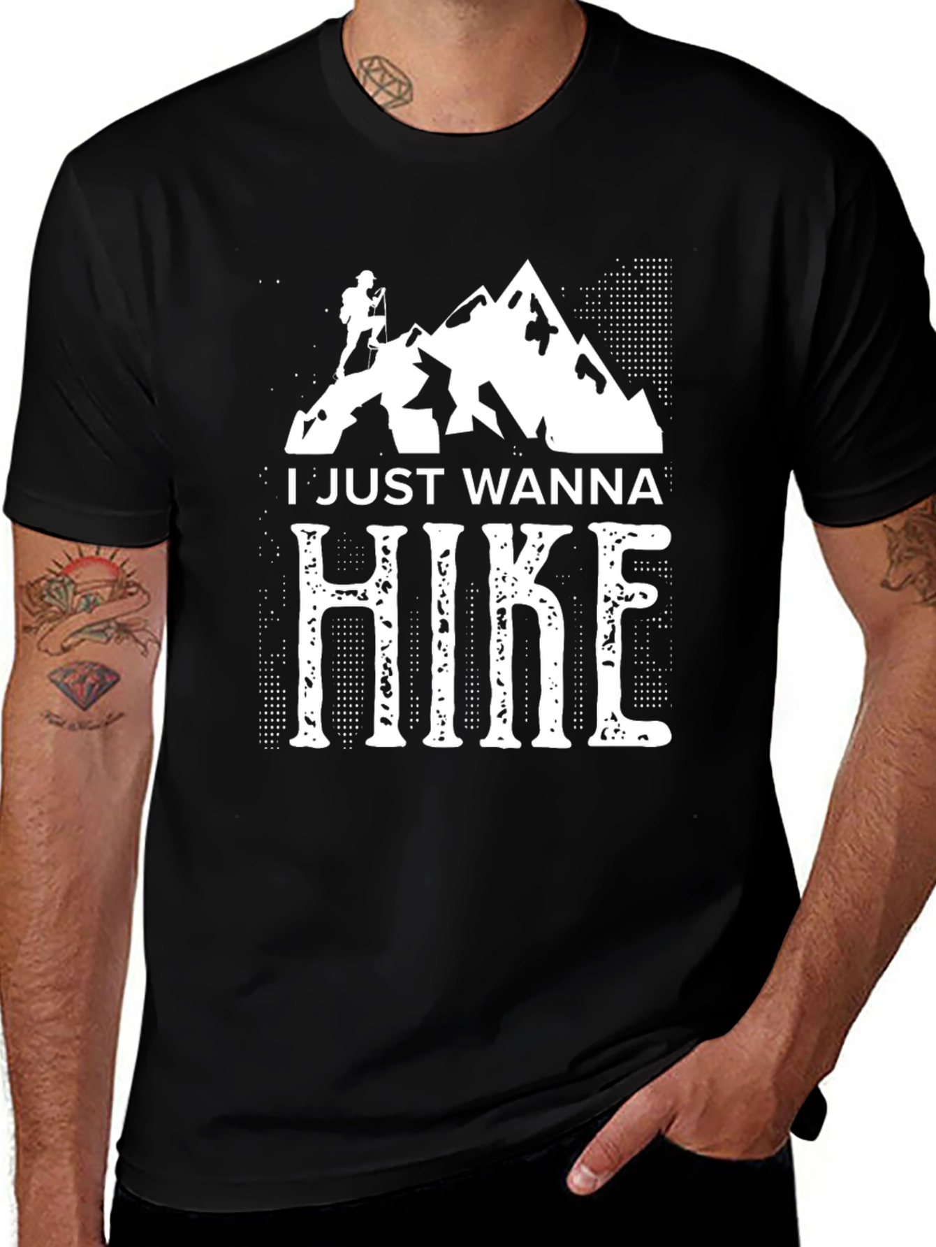 I Just Wanna Hike T-Shirt - Mountain Graphic Tee