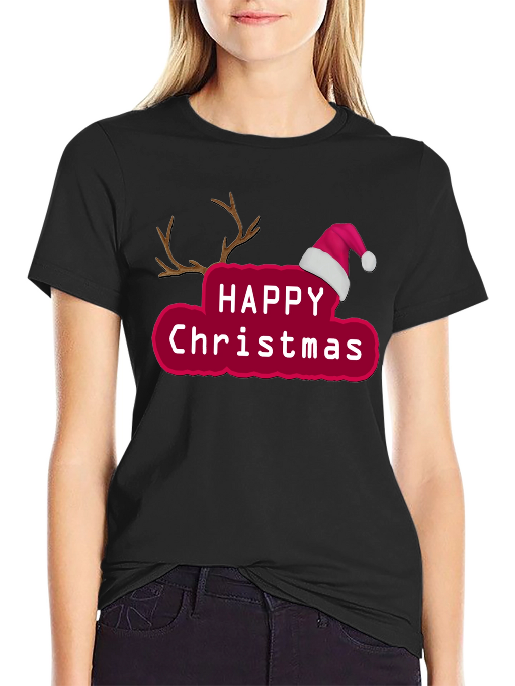 Festive Happy Christmas Graphic Tee