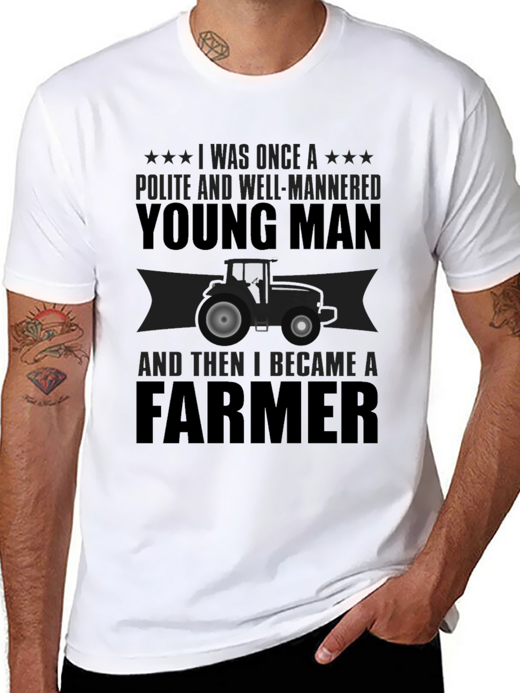 Farmer T-Shirt: Polite Young Man Graphic Tee