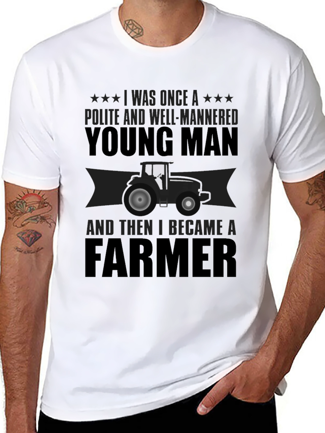 Farmer T-Shirt: Polite Young Man Graphic Tee