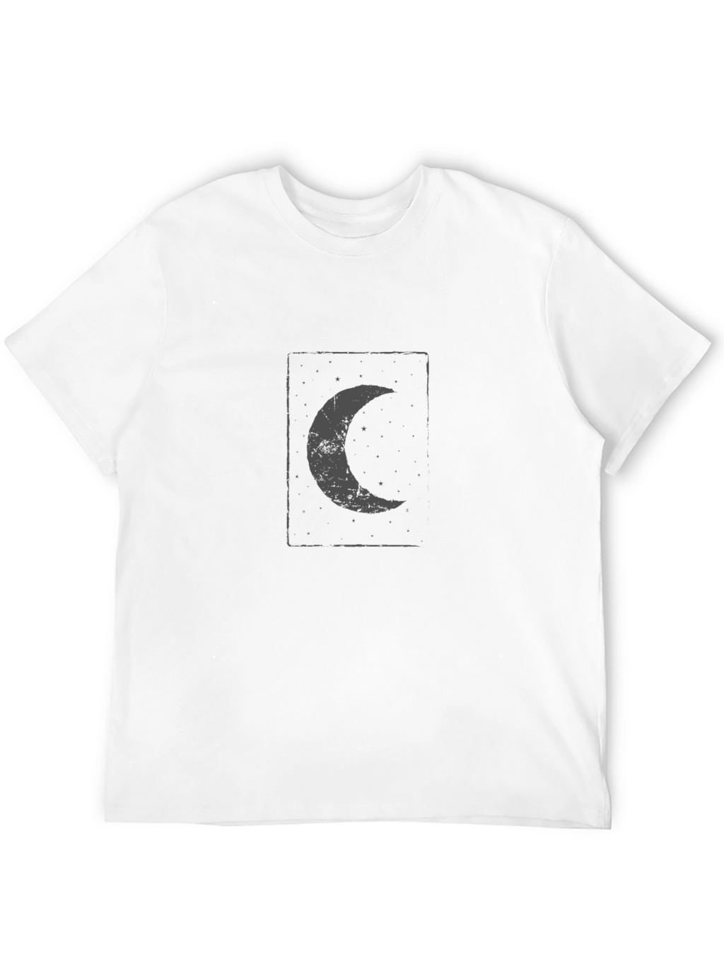 Black Moon Graphic Tee - Celestial Crescent Design