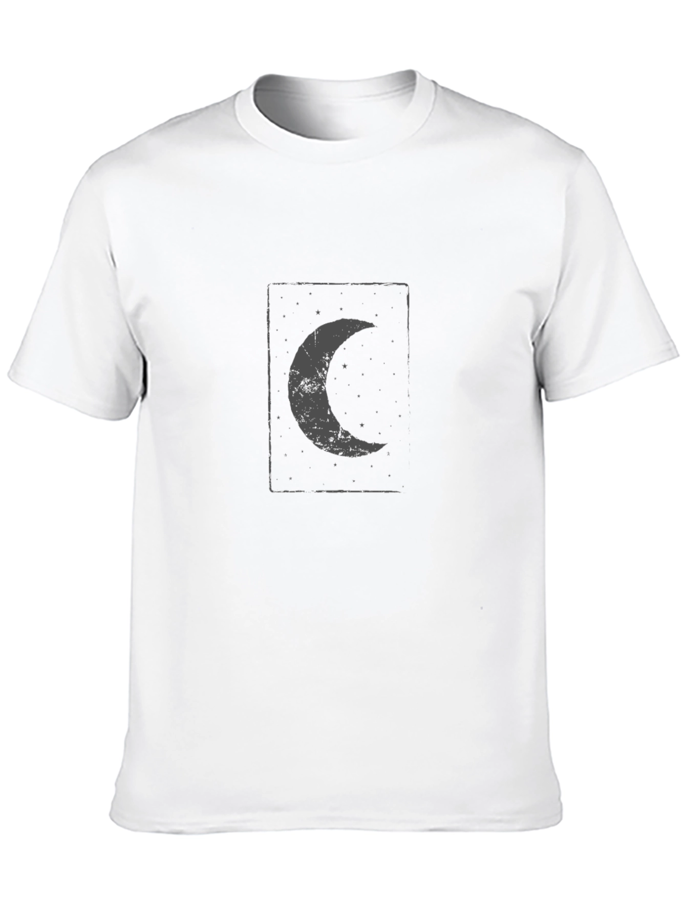 Black Moon Graphic Tee - Celestial Crescent Design