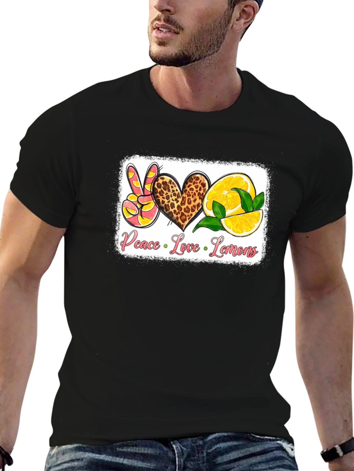 Peace Love Lemons Graphic T-Shirt