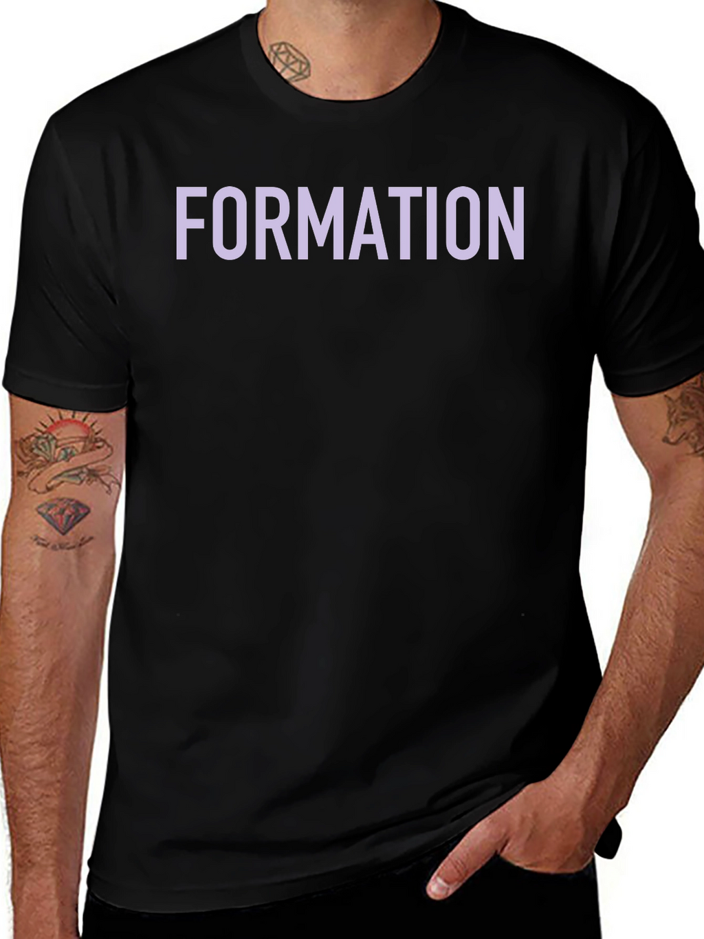 Formation Graphic Tee - Black Cotton T-Shirt
