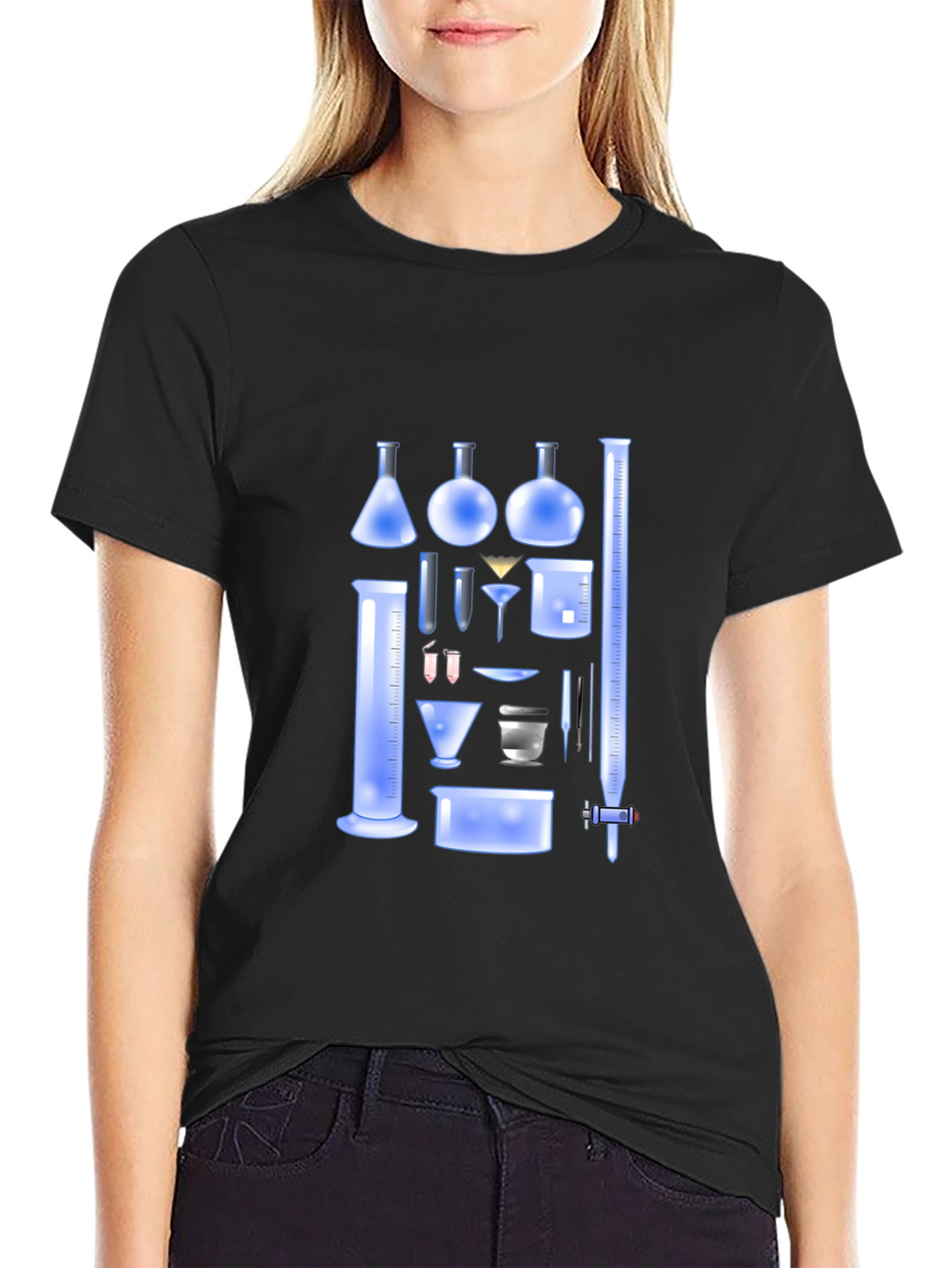 Science Beaker Graphic Tee - Black
