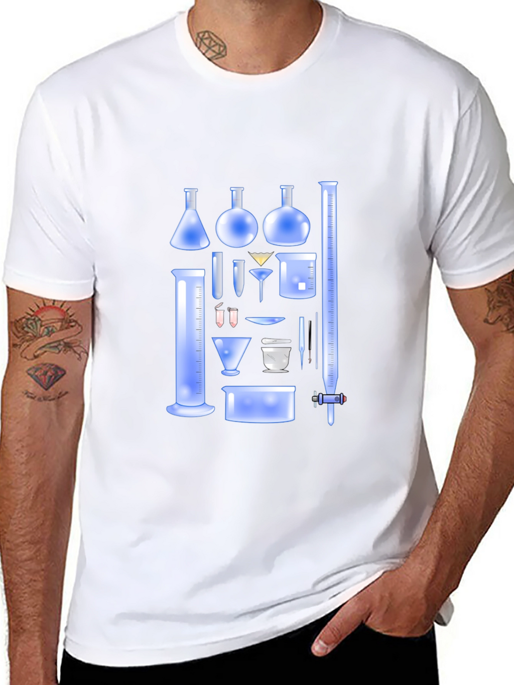 Science Beaker Graphic Tee - Black