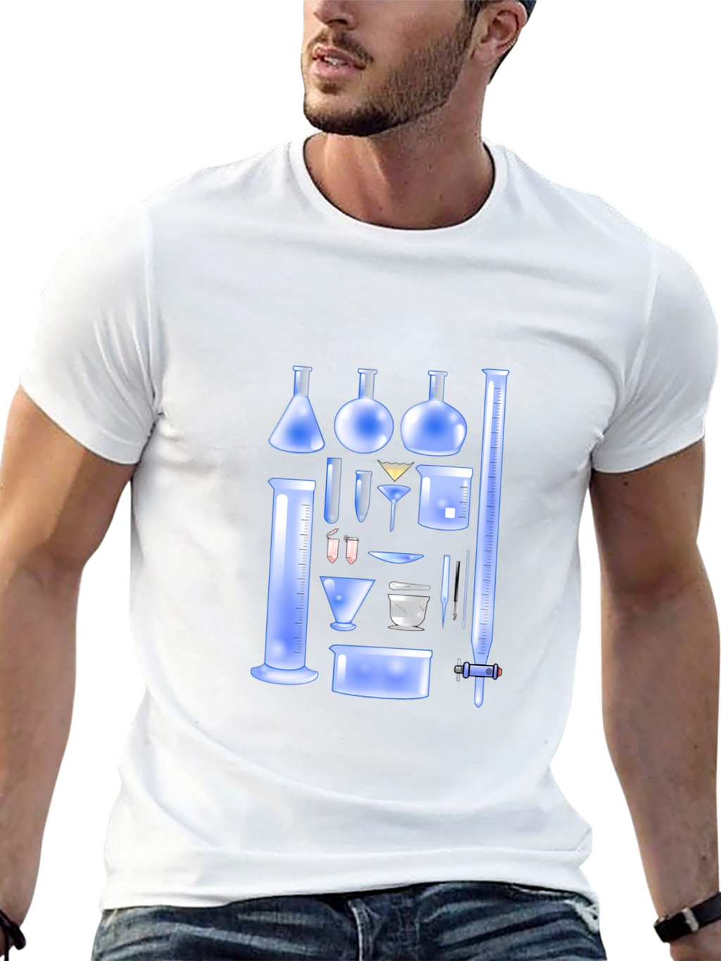 Science Beaker Graphic Tee - Black