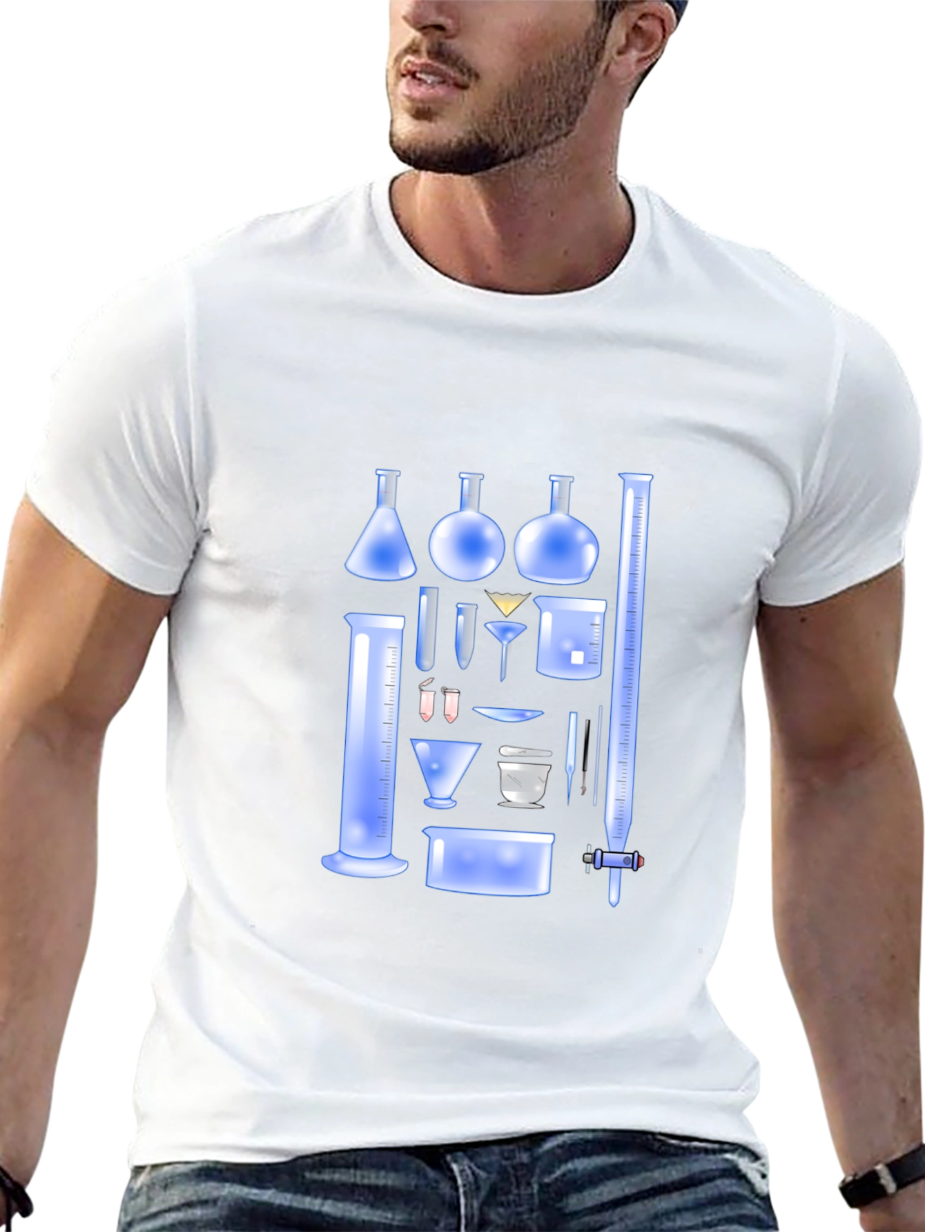 Science Beaker Graphic Tee - Black