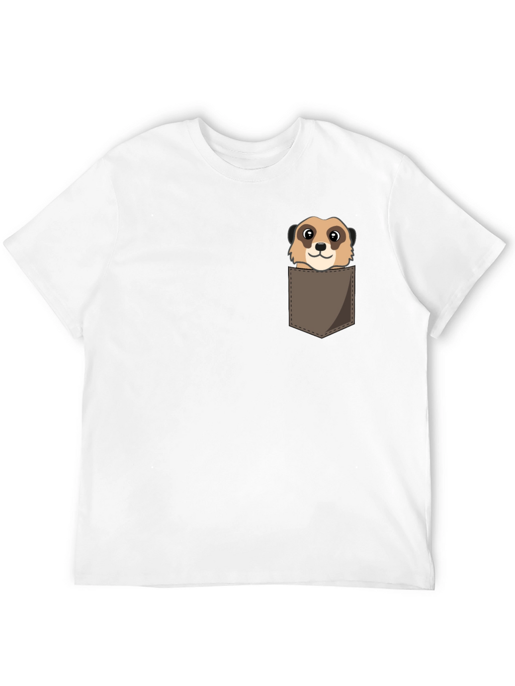 Meerkat Pocket Tee -  Cute Animal Graphic Shirt