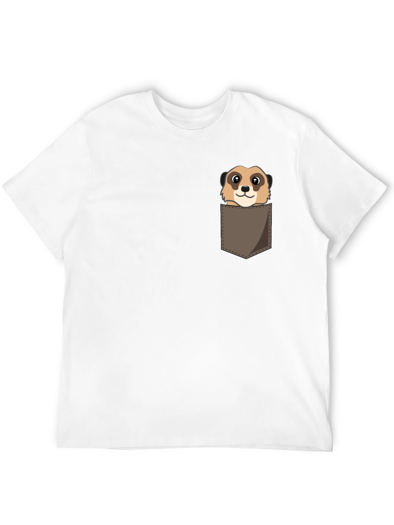 Meerkat Pocket Tee -  Cute Animal Graphic Shirt
